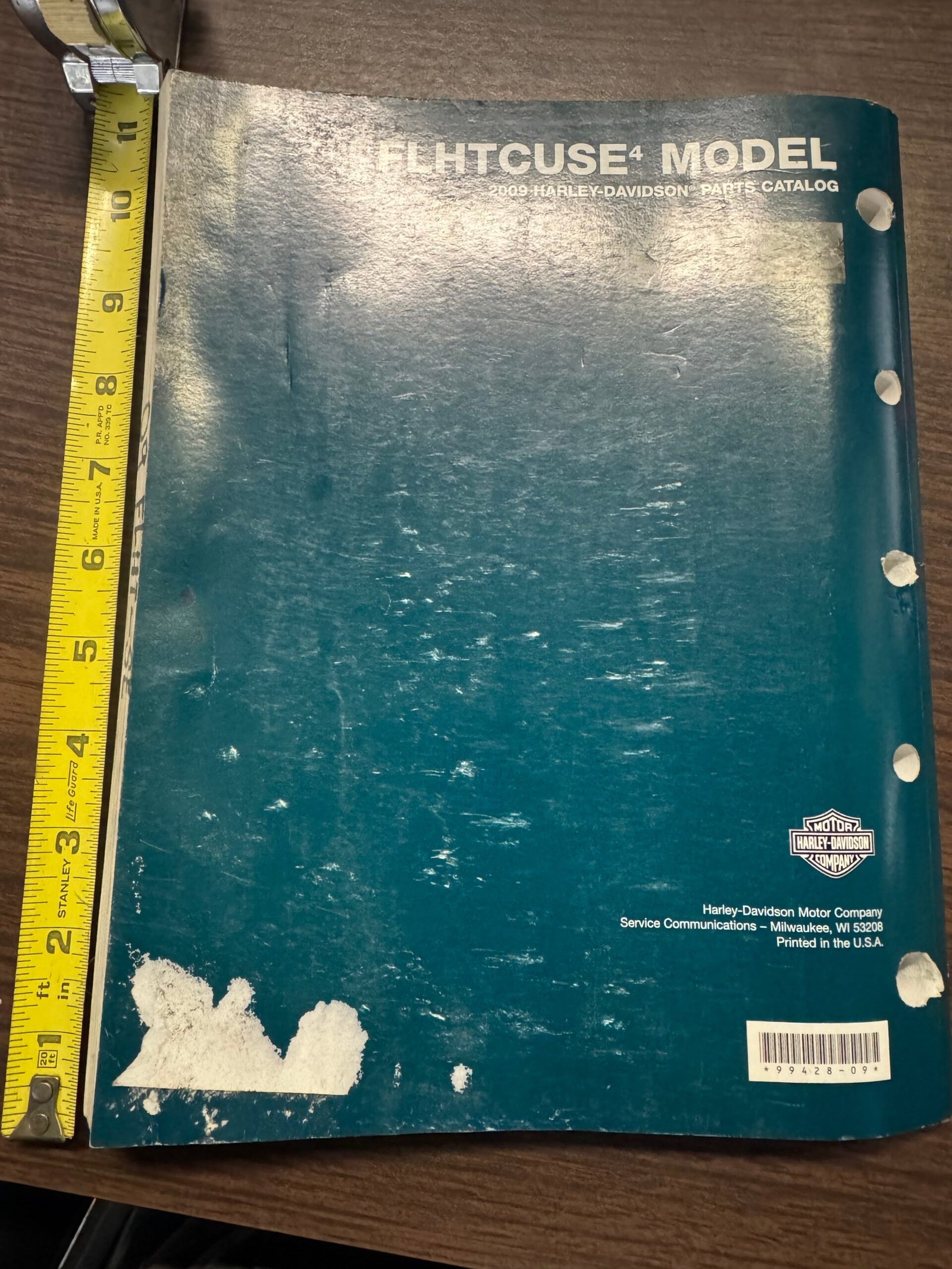 2009 Harley FLHTCUSE4 Model Parts Catalog