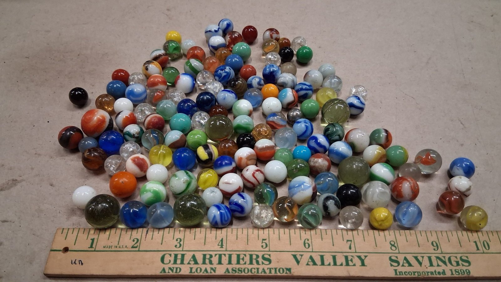 Vintage Glass Marbles Lot 150+ Assorted Cat Eye Swirl Shooters Clear Game Toy
