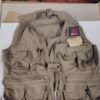6f30b0bf-ad58-4102-9a4d-7fd76acb54eb-scaled-1.jpg Vtg Garcia Fly Fishing Vest S/M Tan Multi-Pocket Gorpcore Lambskin Patch