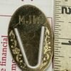Vintage Gold Money Clip Men Initials MLM  antique brass page marker Sterling?