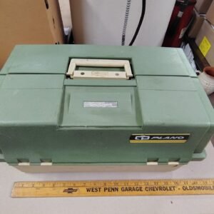 Vintage Plano 3-Tray Tackle Box Filled With Mixed Lures & Soft Bait Pack Lot