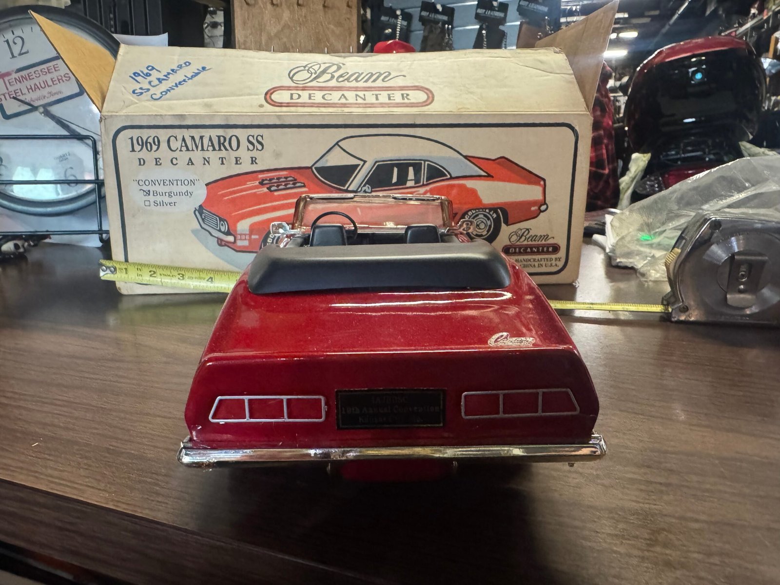1969 Chevrolet Camaro SS Convertible Convention decanter burgundy