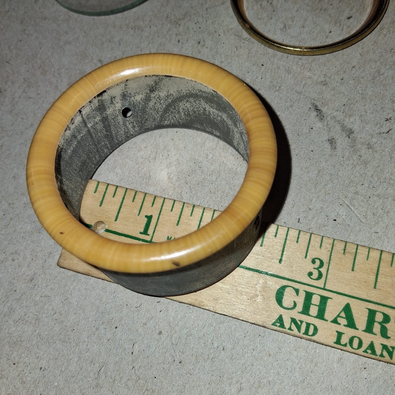 Vintage Germany Miniature Clock Parts Core Celluloid Bezel Dial Hands Repair