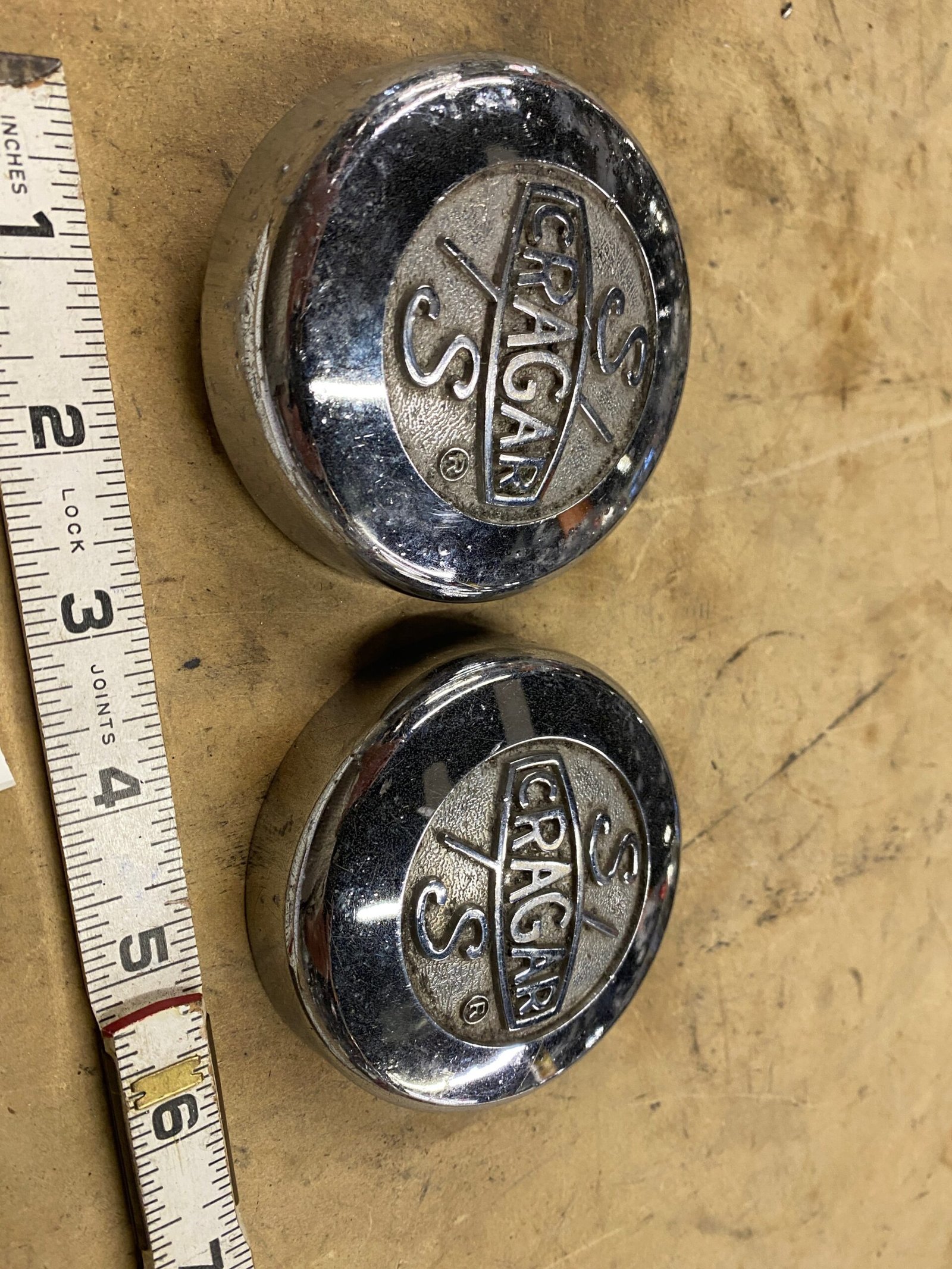 Vintage Cragar Wheel Center Rim Caps japan Hot rod Muscle car chevy mopar ford