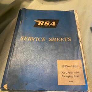BSA Motorcycle Service Repair manual book Sheets 1955-1962 A100 Gold royal star