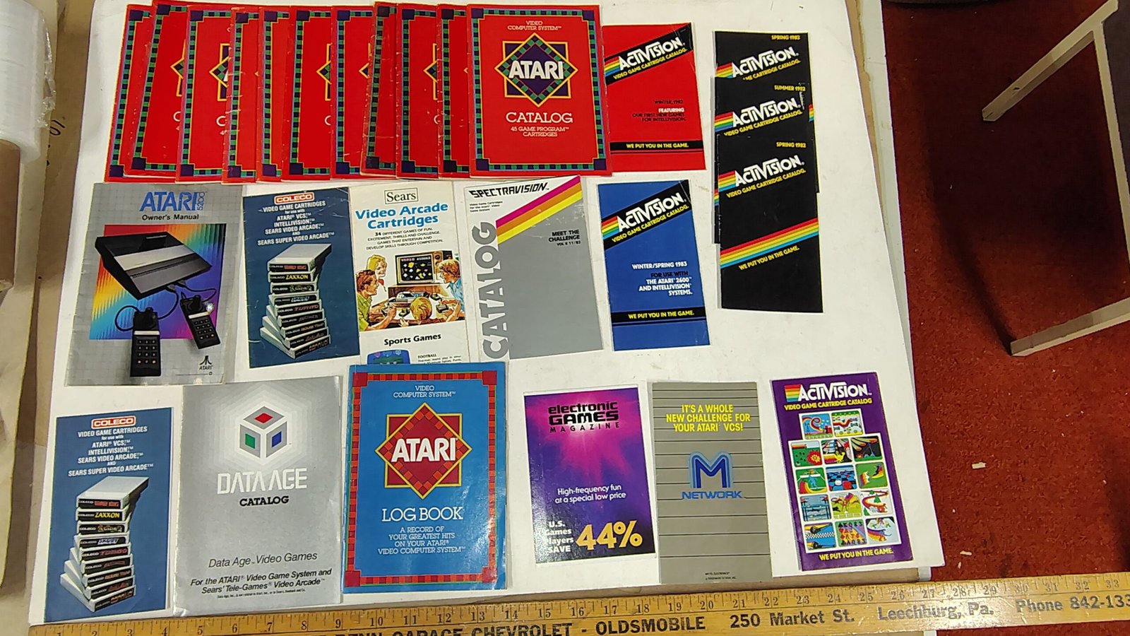 Vintage Atari 2600 Manuals Catalogs Comics Lot Activision Data Age 1980s