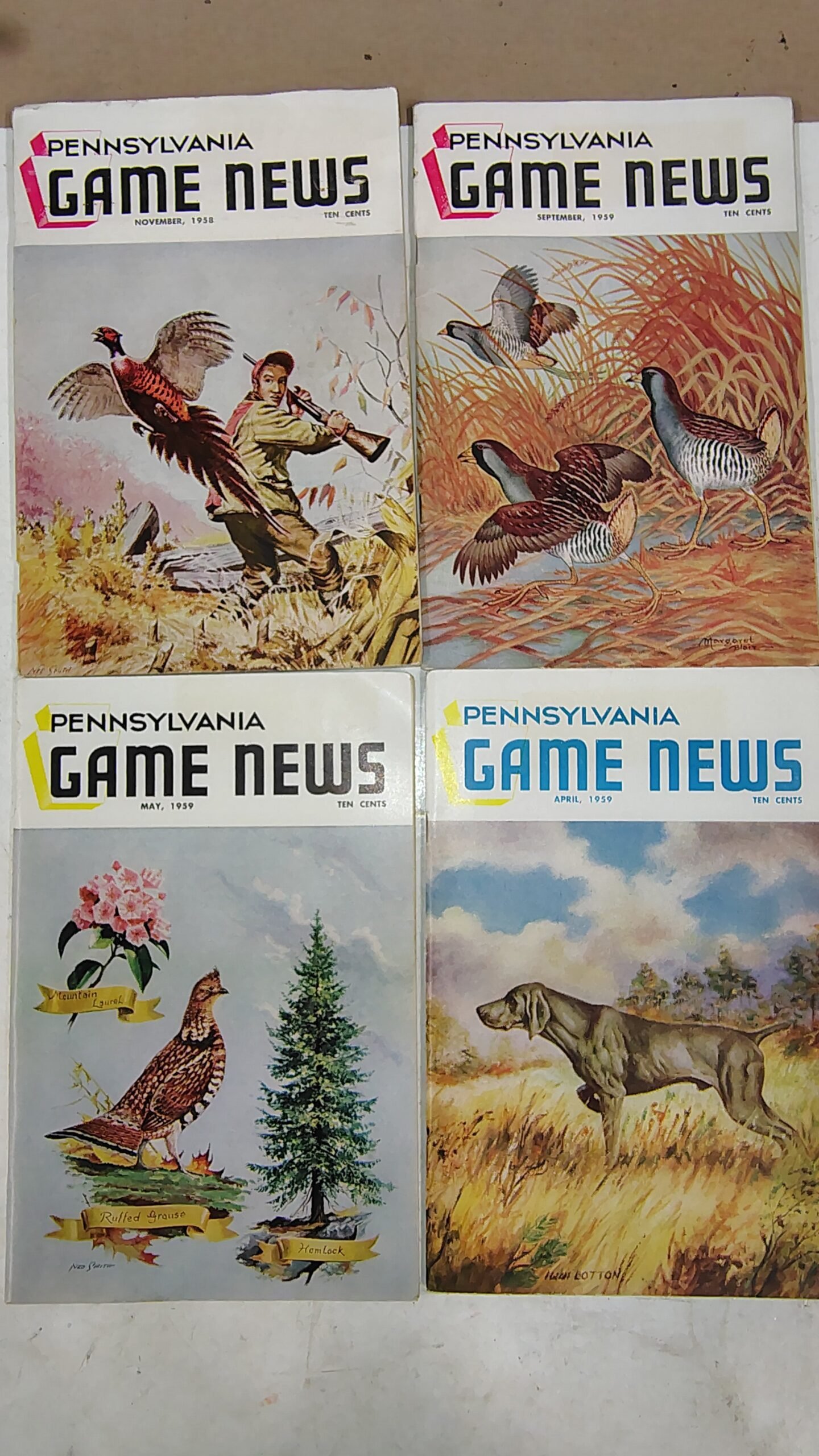 8caf160f-87b0-4578-9bf0-110cdd196ca3-scaled-1.jpg Vintage Pennsylvania Game News Magazine Lot 1958 1959 8 Issues Hunting Wildlife