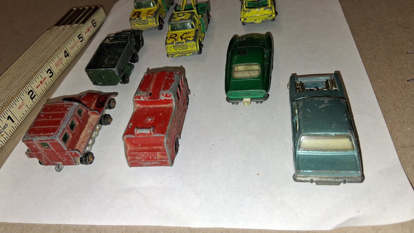 8d3cfeb1-052a-49f9-9add-d00e6eb7a1de-scaled-1.jpg Vintage Matchbox Lesney Diecast Lot Ferrari Berlinetta Ford Zodiac Fire Truck