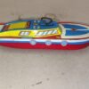 Vintage Ohio Art Co Tin Litho Wind-Up Cabin Cruiser Toy Boat