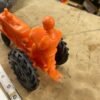 Vintage Barr Orange Plastic Toy Tractor 1960s Retro Collectible Classic