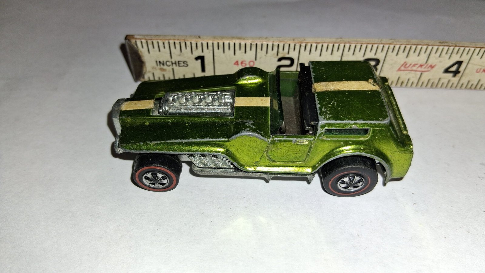 1970 Hot Wheels Redline The Hood Antifreeze Spectraflame Green Blue Glass Nice!