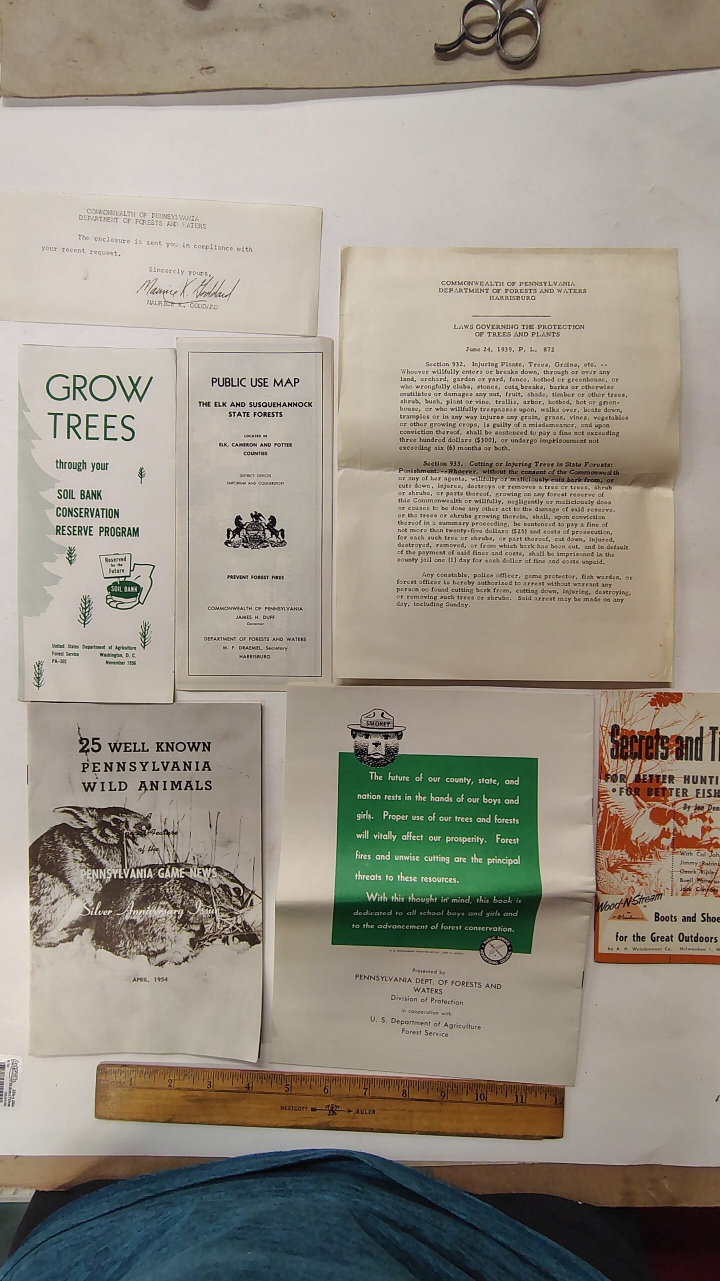 9a1235ec-02b9-4d5b-9c1e-b7d2c5cb808d-scaled-1.jpg Vintage PA Game News Magazines & Forestry Ephemera Lot 1939-1974 Maps Booklet