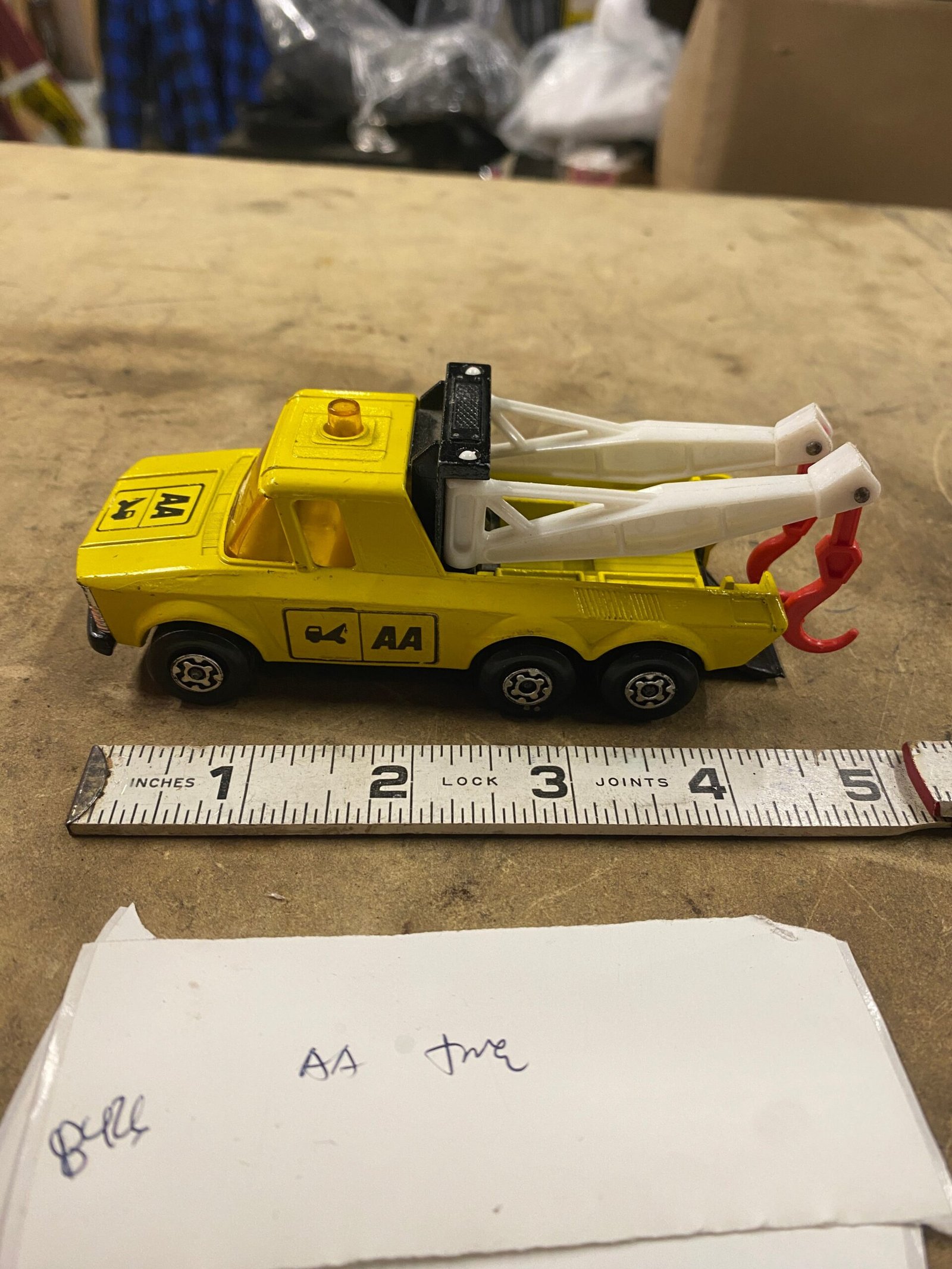 1974 Vintage Lesney Matchbox Tow Truck AA Pickup Diecast Toy Vehicle