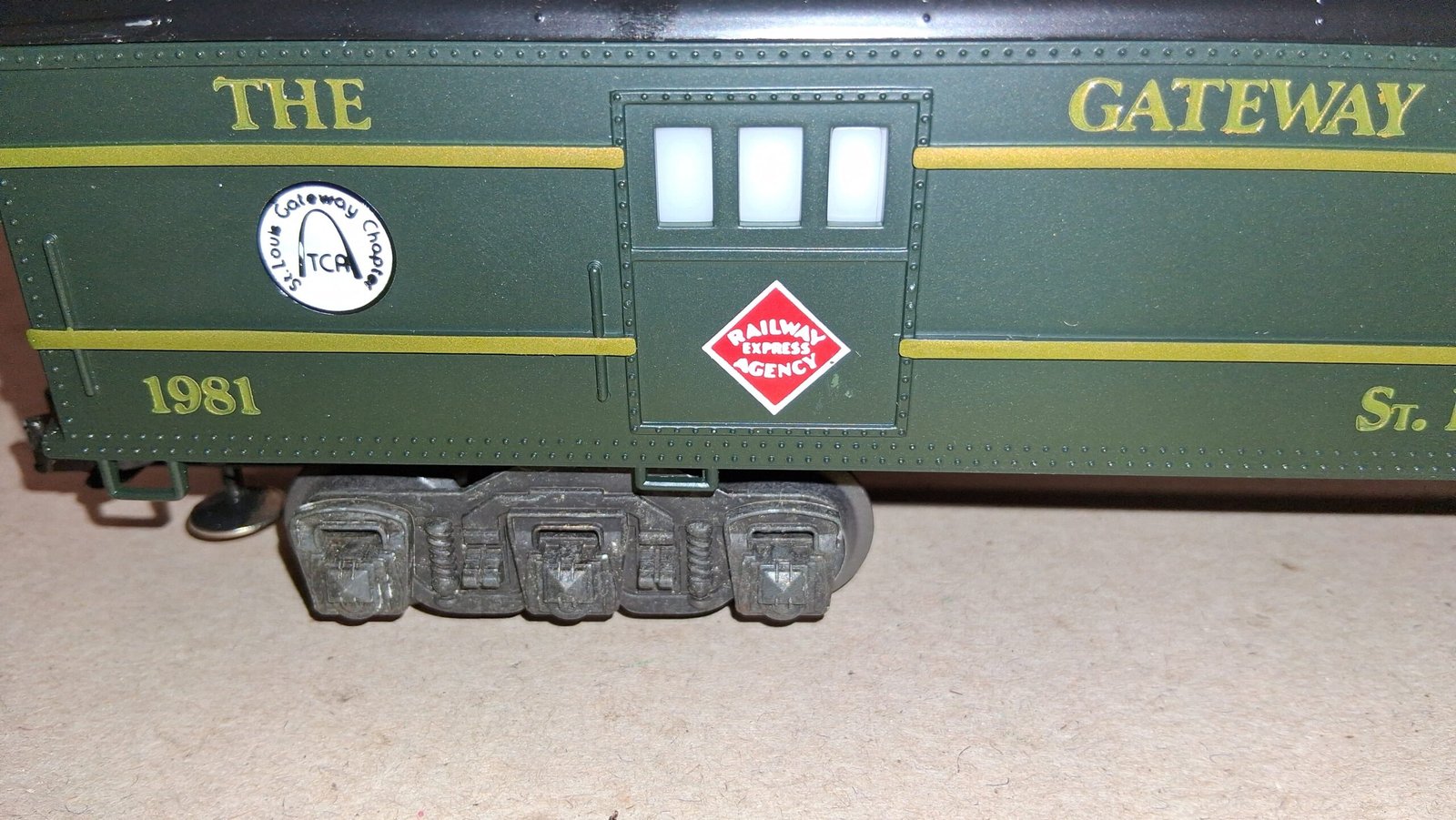 Lionel 6-0511 1981 TCA Convention Car St Louis Lighted Baggage 12 Wheel Boxed