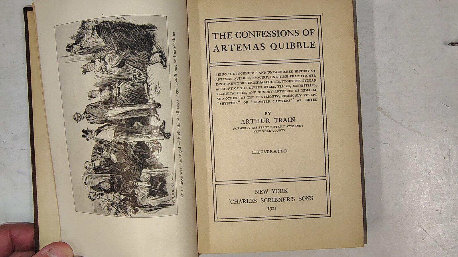 1911 Antique Book The Confessions of Artemas Quibble Arthur Train First Ed HC