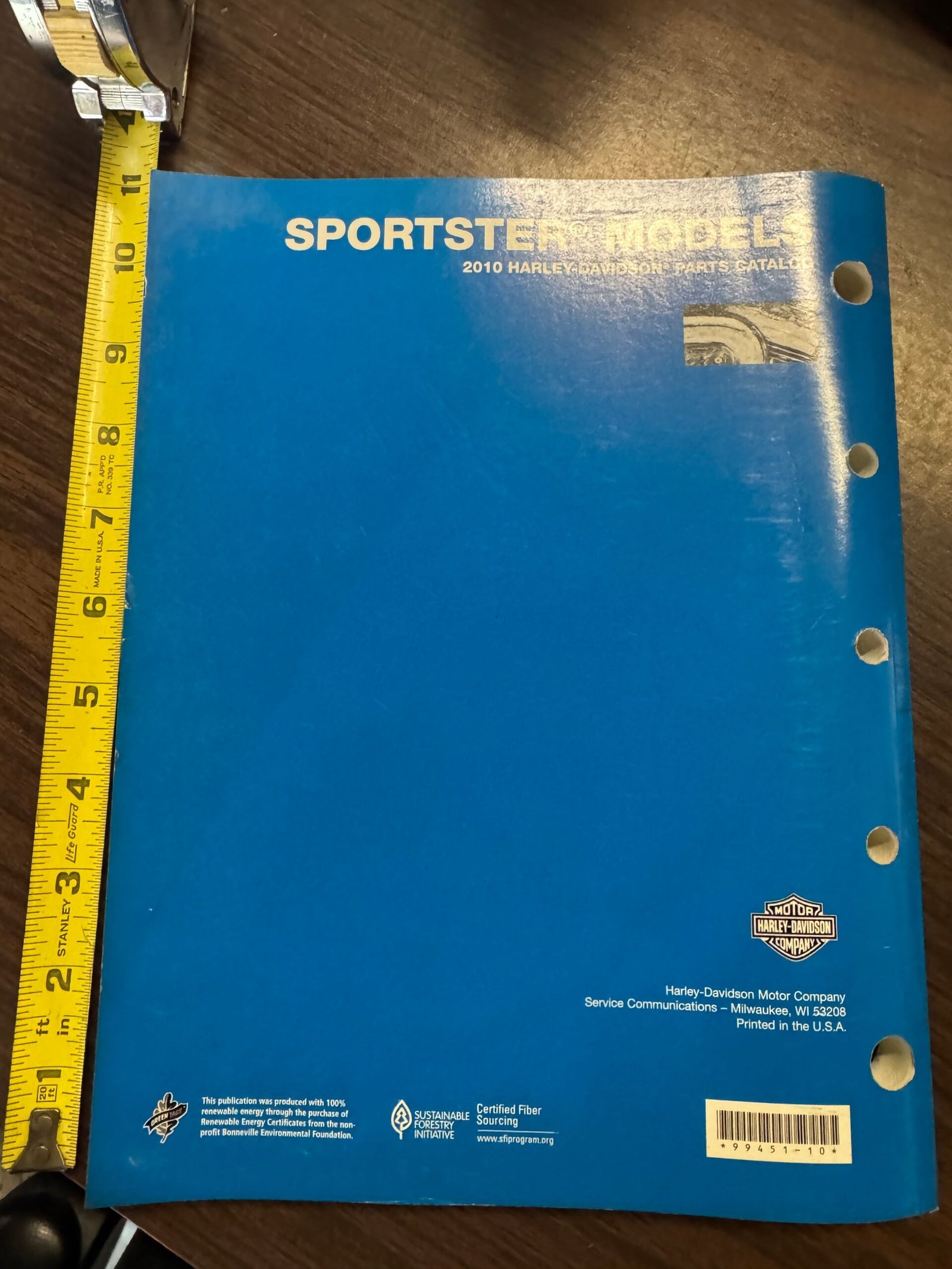 2010 Harley Sportster Models Factory Parts Catalog