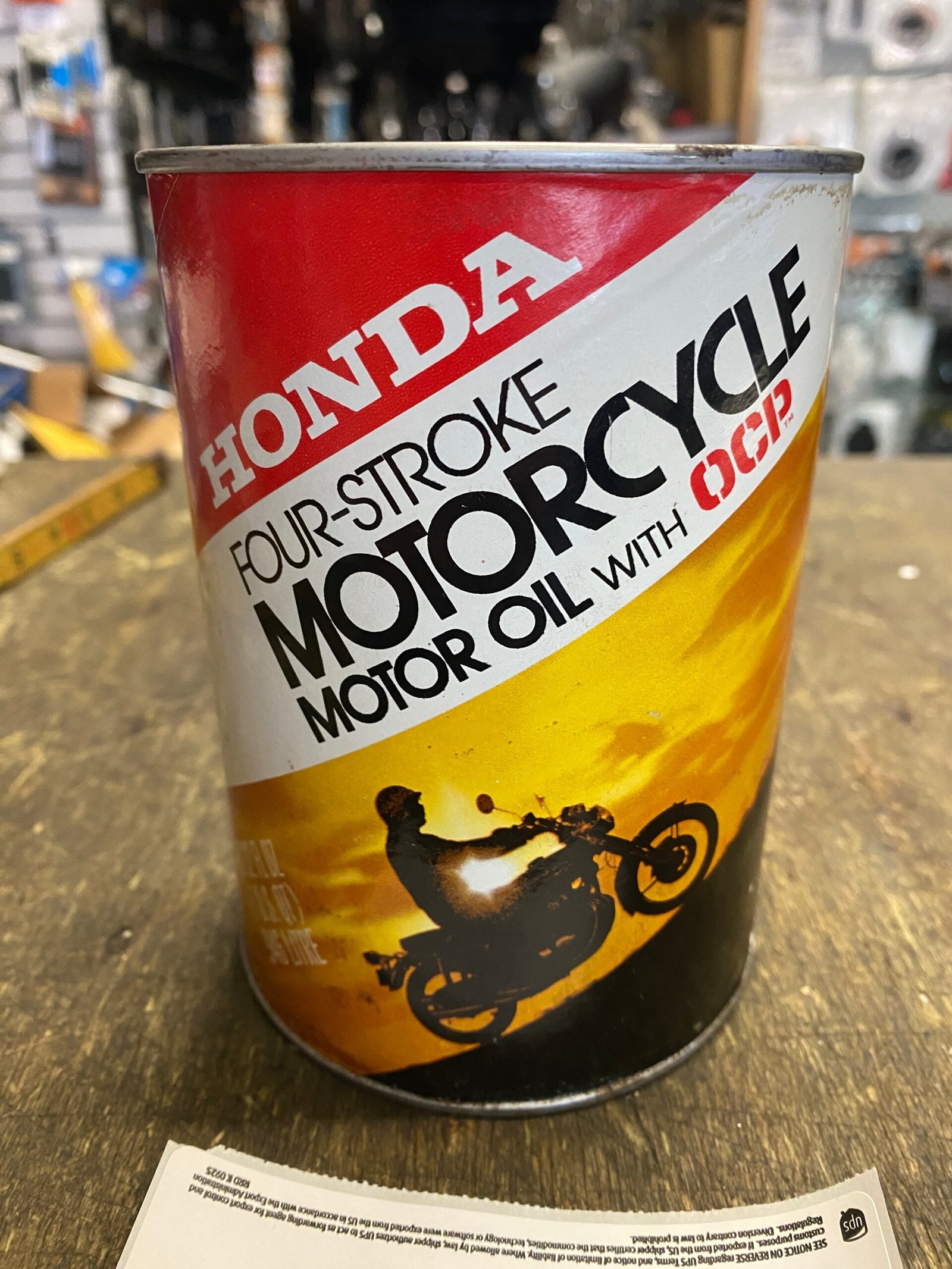 Vintage Honda Classic Motorcycle Oil Can 1 Quart CB750 70'S CB CL SL Collectible