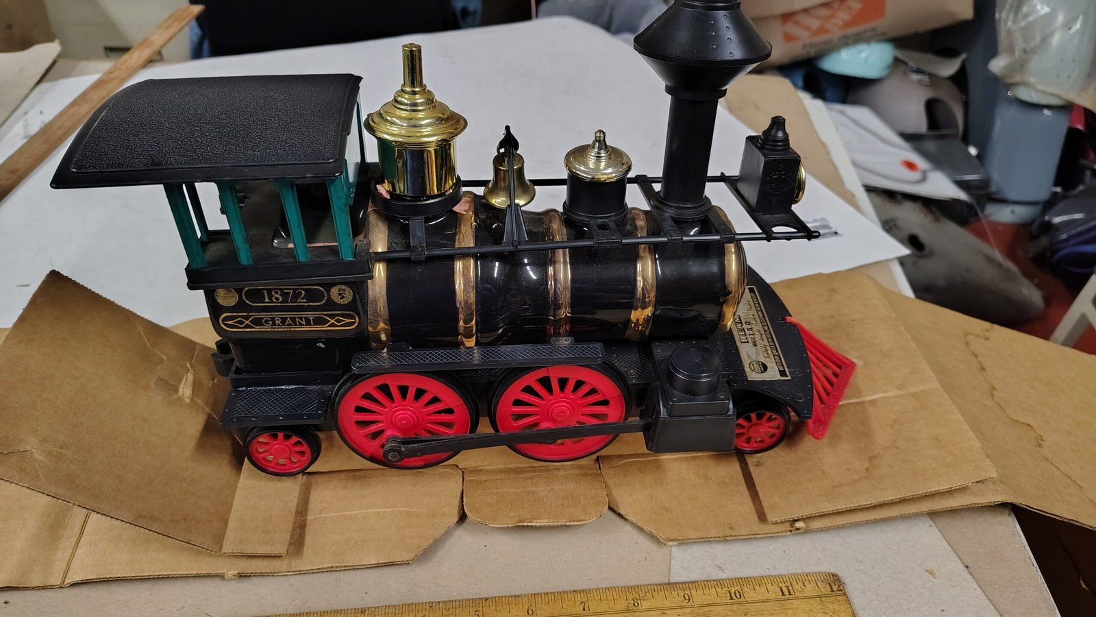Vintage Jim Beam 1872 Grant Locomotive Porcelain Decanter Empty With Box