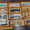 Vintage Tyco HO Scale Train Lot: 11 Boxed Cars, Santa Fe Engine, Tracks, Bridg