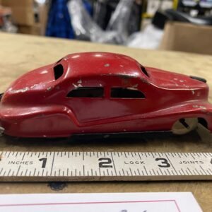 vtg Wyandotte pressed steel sedan toy car Auto Antique Red 30's Streamline Nash