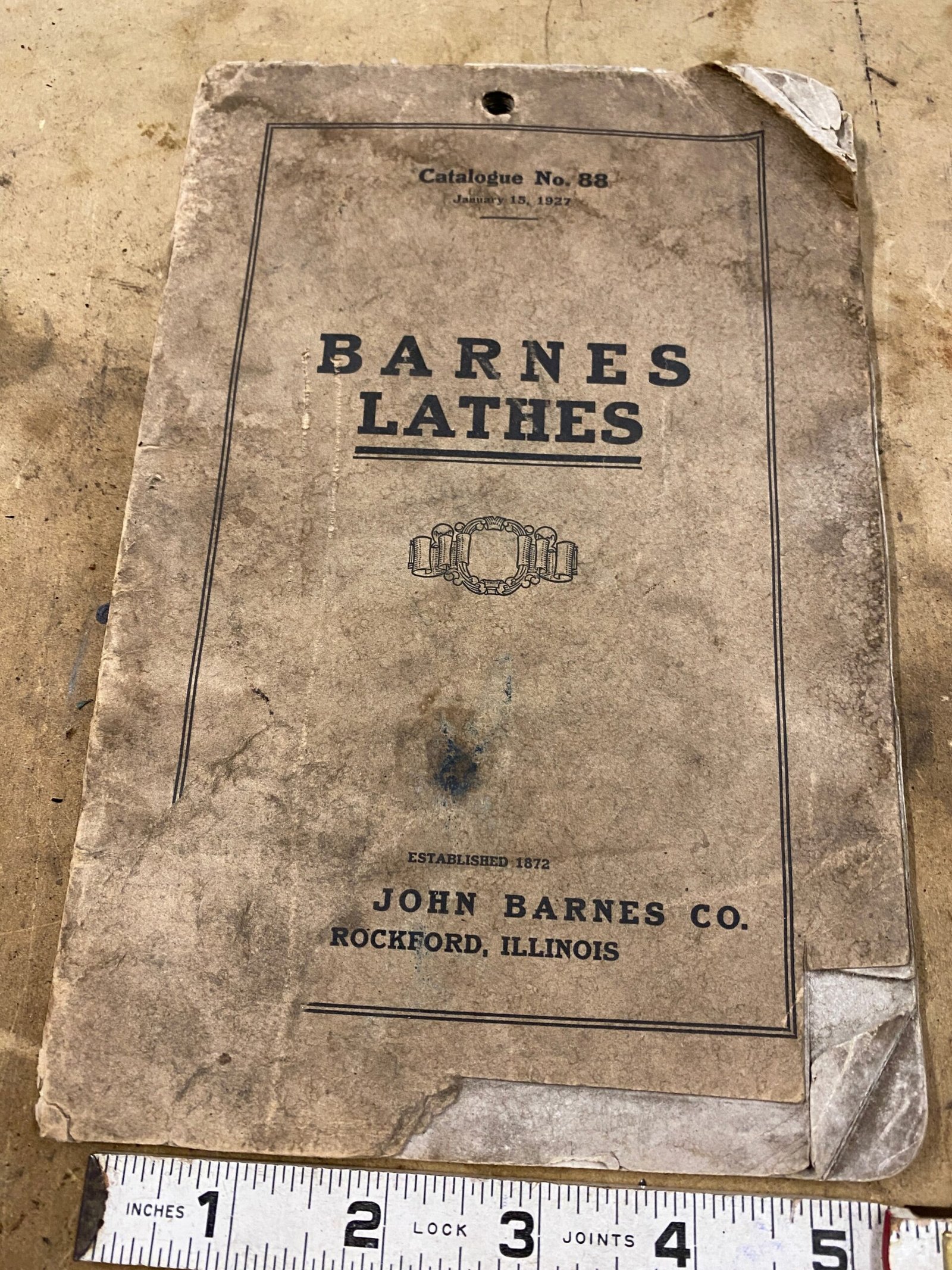 Antique 1927 John Barnes Treadle Lathe Drills Catalog Original Illustrated Copy