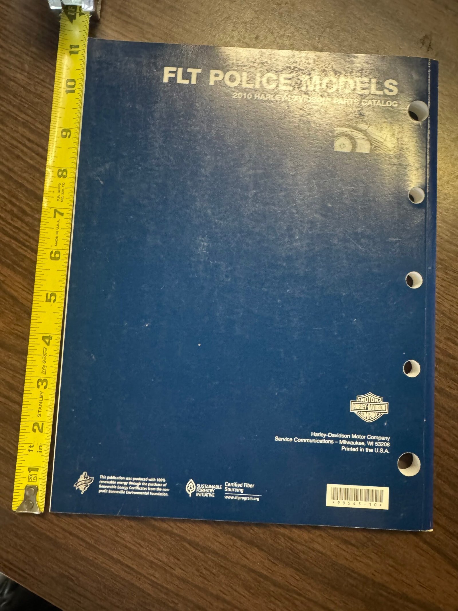 2010 Harley FLT Police Models Parts Catalog