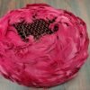 da9f6a94-8cd9-4c58-8f21-414a2da572a3-scaled-1.jpg Vintage 1950s 1960s Red Feather Pillbox Hat Mesh Veil Cocktail Fascinator Cap