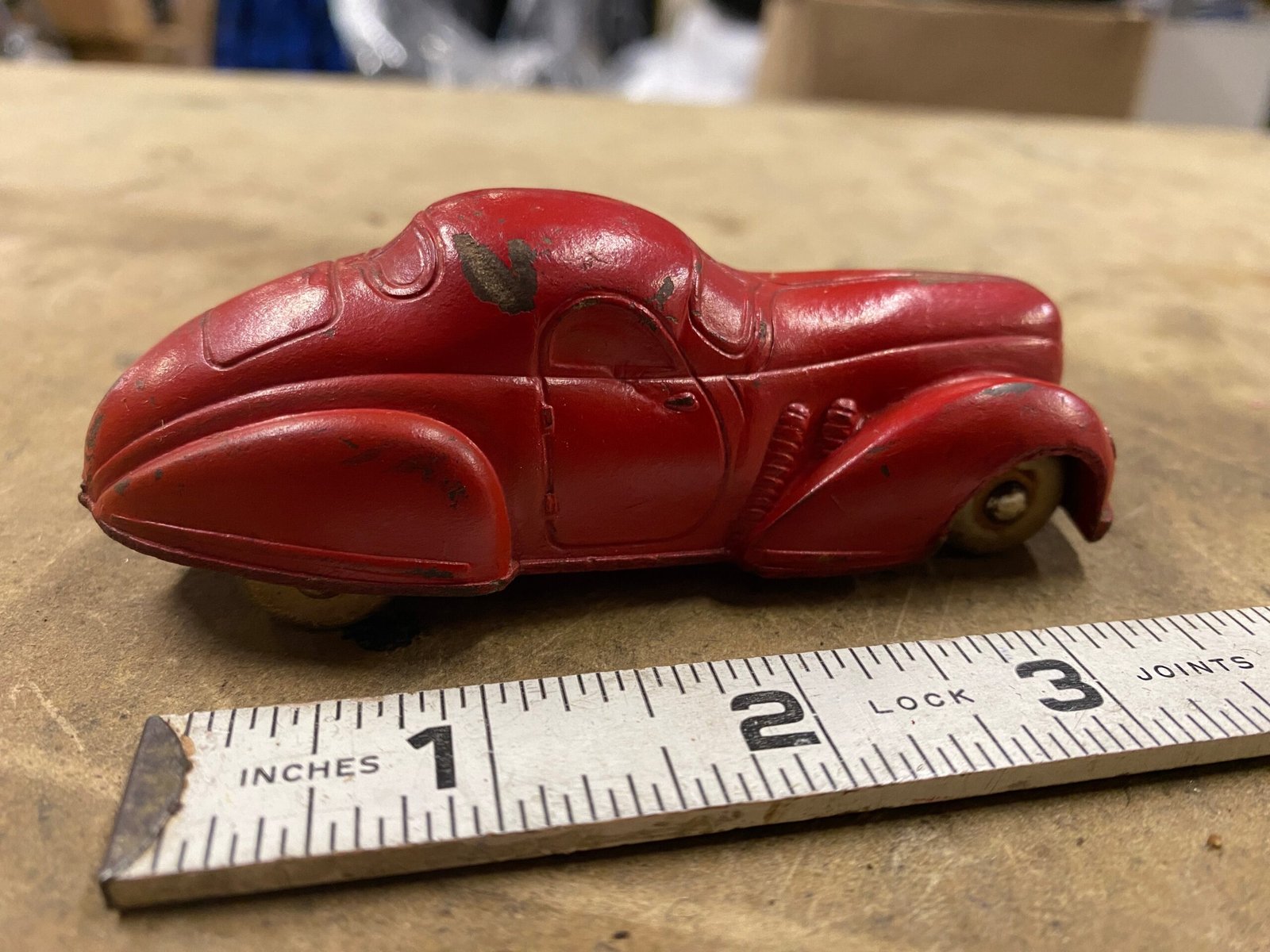 30's Sun Rubber 2 Door Coupe SEdan Car Toy Vintage Rubber Model Collectible USA