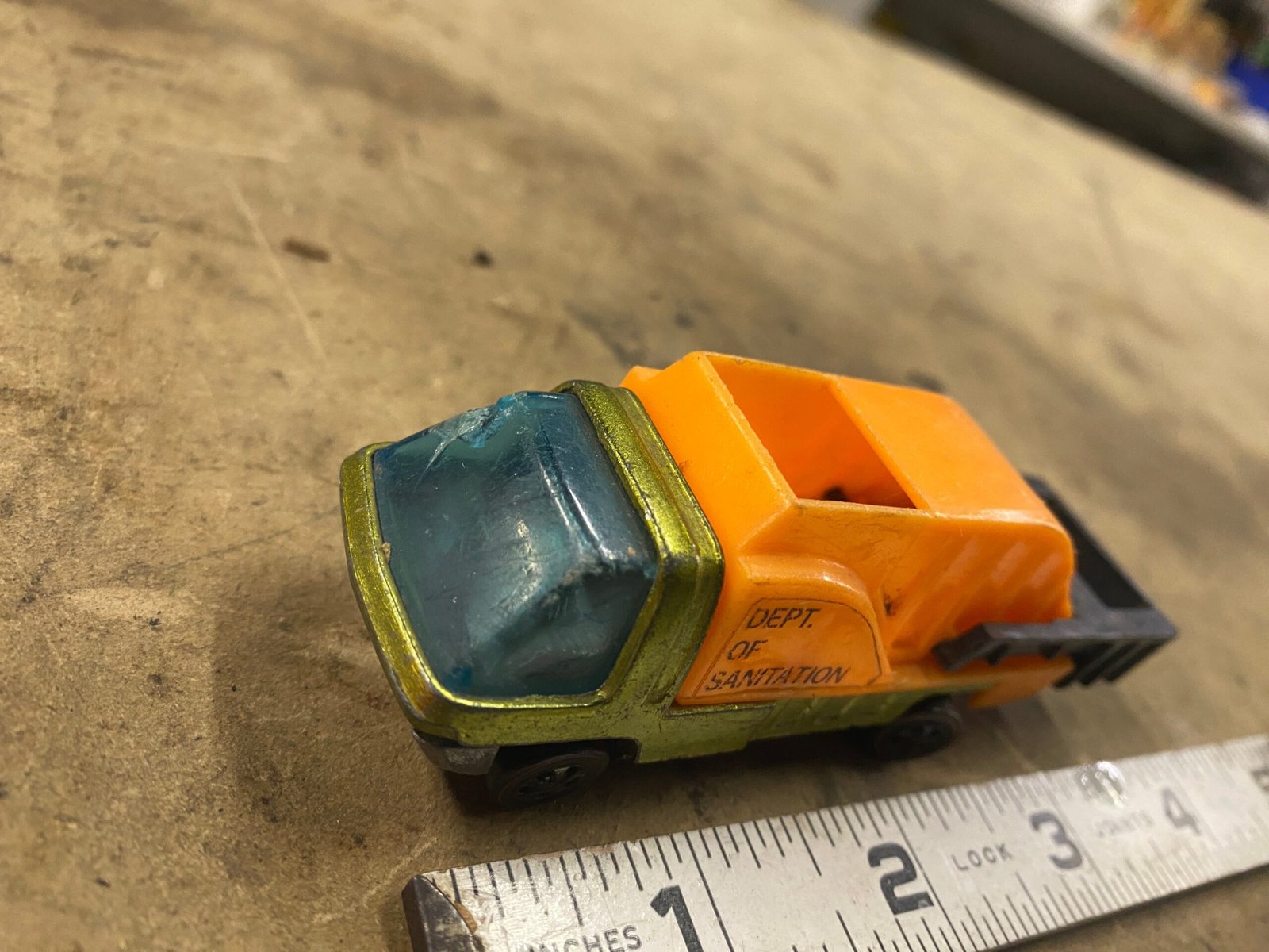 Vintage 1/64 Hot Wheels Redline Department of Sanitation Garbage Truck Toy