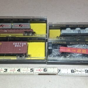 Bachmann N Scale Model Train Lot of 4 Union Pacific Cotton Belt Firestone L&N