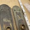 Antique Brass Federal Fan Door Mortise Lockset Plates Knob Victorian Art Deco