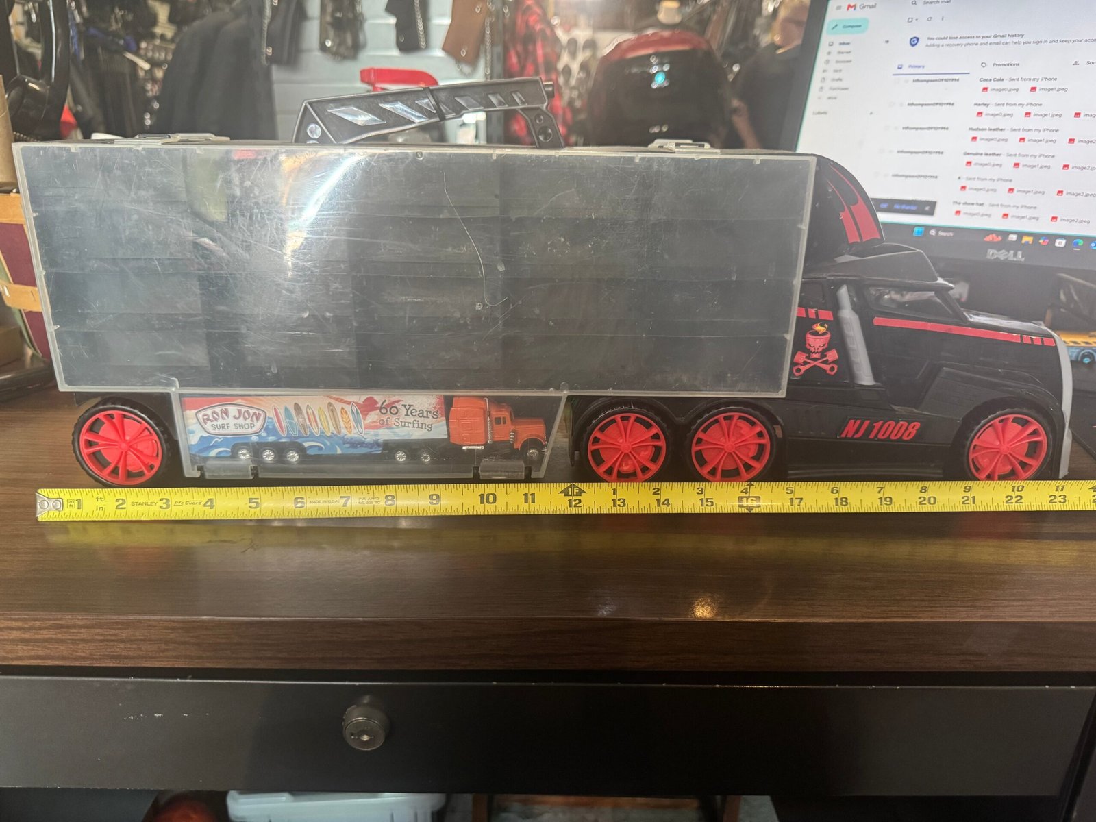 Toys R Us NJ1008 Car Hauler Truck with Broken Latch Toy Storage Case