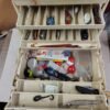 Vintage Plano 3-Tray Tackle Box Filled With Mixed Lures & Soft Bait Pack Lot