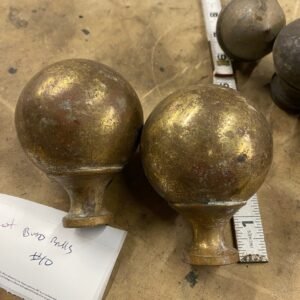 Harley Shovelhead Vtg Accessory Brass Trim Balls Grips Axle Covers Panhead Bed 1