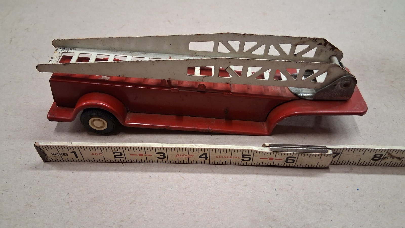 Vintage Tonka 1970s Steel Fire Department Aerial Unit 3 Ladder Trailer 55170