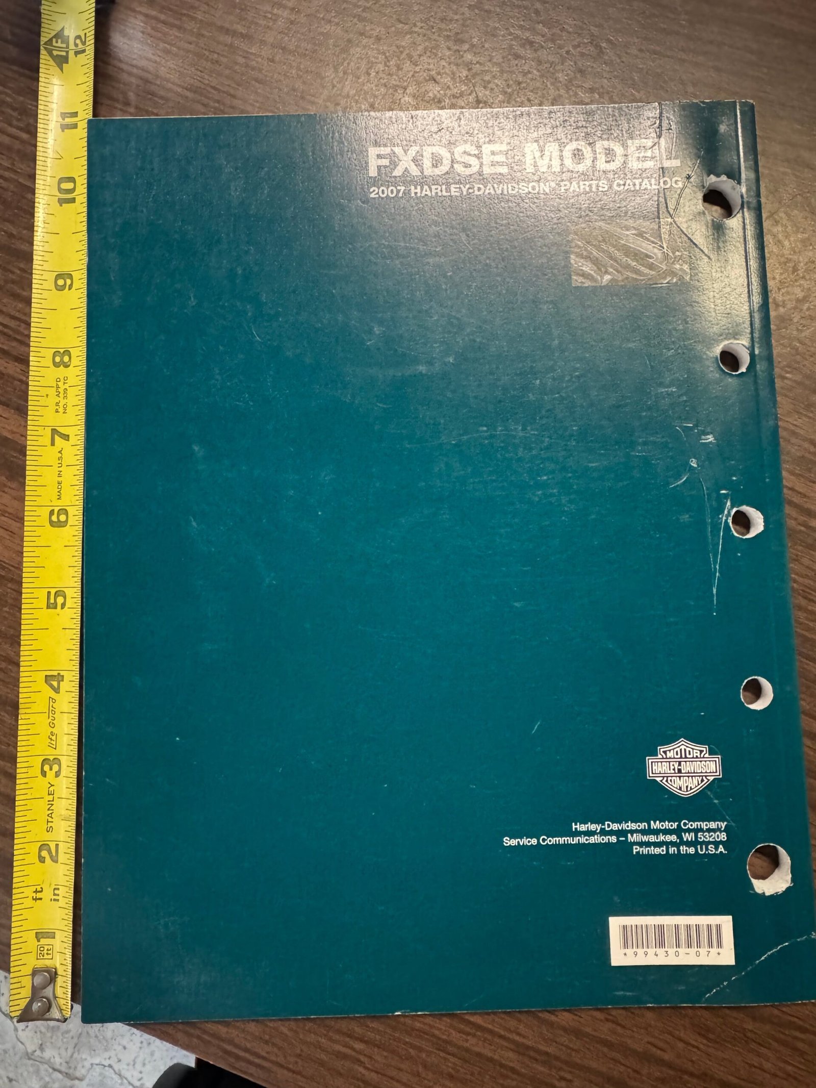 2007 Harley FXDSE Parts Catalog