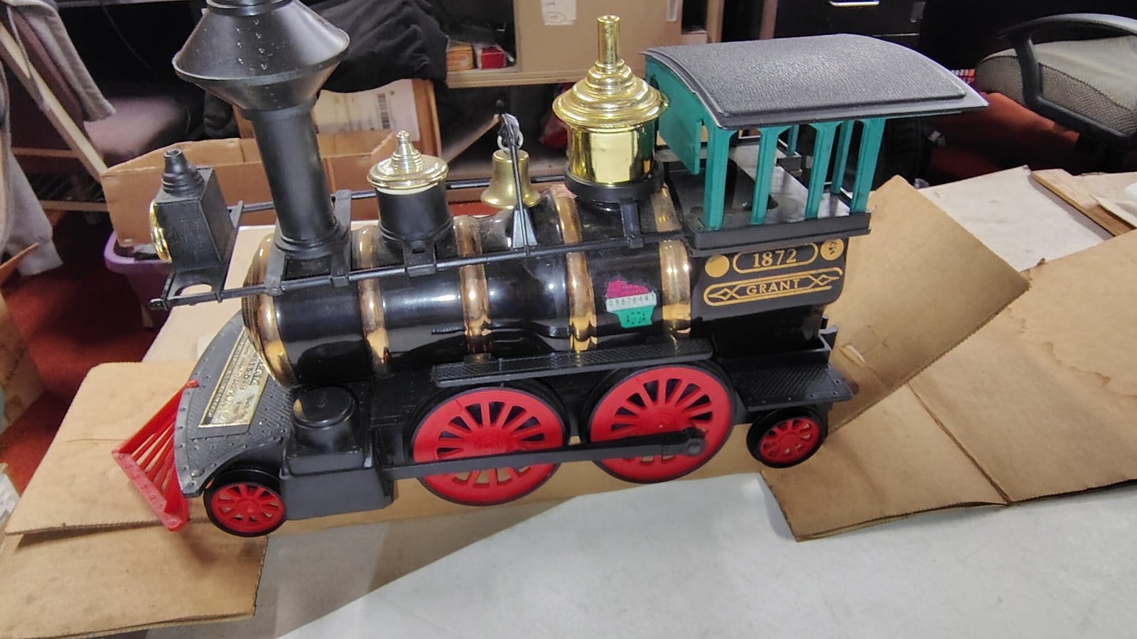 Vintage Jim Beam 1872 Grant Locomotive Porcelain Decanter Empty With Box
