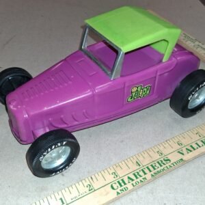 Vtg 1960s Nylint Ford Roadster Jalopy Hot Rod Pressed Steel Toy Car Purple Nice!