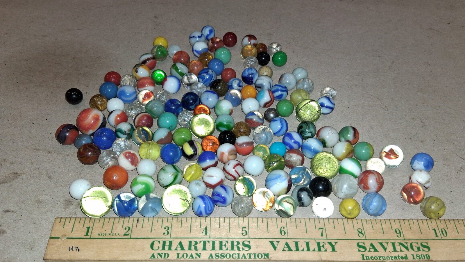 Vintage Glass Marbles Lot 150+ Assorted Cat Eye Swirl Shooters Clear Game Toy
