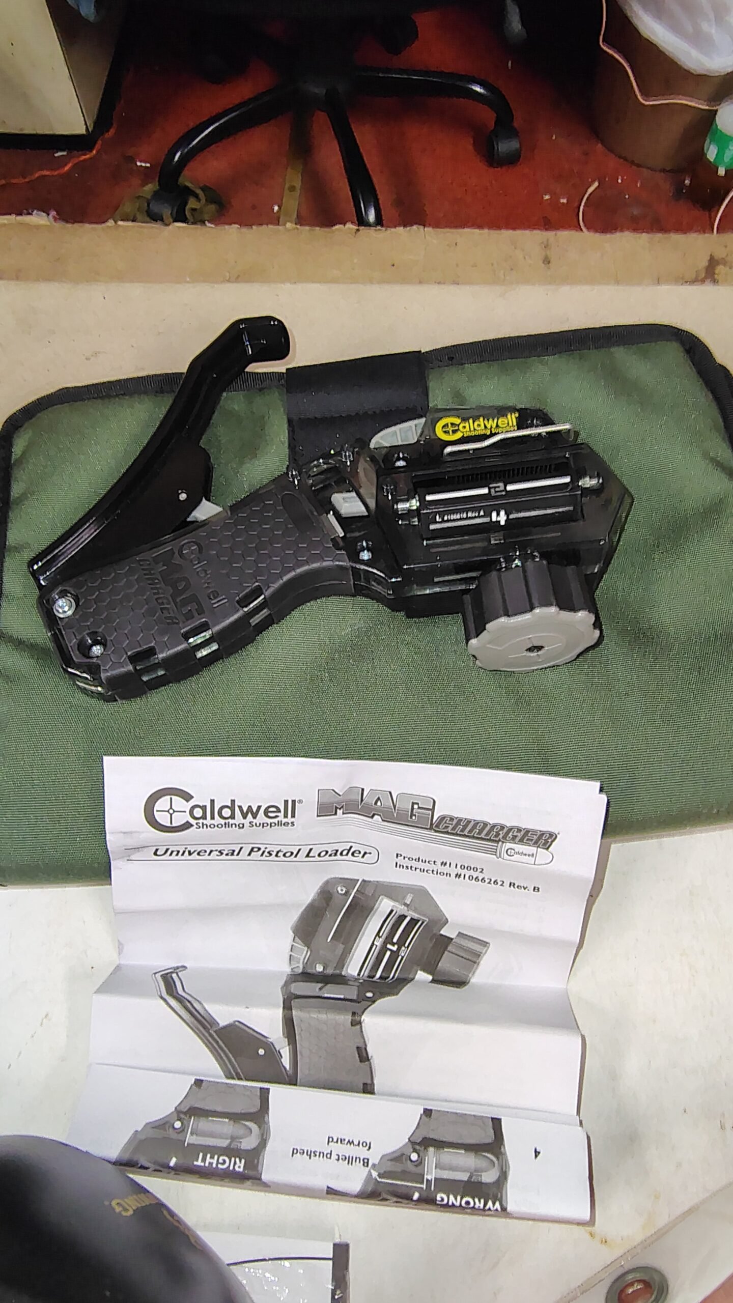 Caldwell Mag Charger Universal Pistol Loader & Browning Ear Muffs With Bag Lot