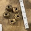 Harley Shovelhead Vtg Accessory Brass Trim Balls Grips Axle Covers Panhead Bed 8