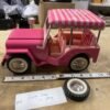 Vintage 1962 Tonka Surrey Pink Jeep Canopy Elvis Movie 350 Toy W spare Tire!