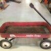 Vintage Ratio flyer 90 red wagon / antique pull toy collectable metal 1960-70
