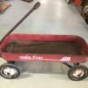 Vintage Ratio flyer 90 red wagon / antique pull toy collectable metal 1960-70
