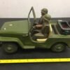 Vintage 1950s Battery Operated Army Jeep Tin Litho Made in Japan By TN Nomura