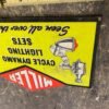 Vtg Sign Advertising Miller Light Bicycle Schwinn Elgin Muscle 10 Speed Cycling!