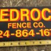 Redrock Fence Co Tin Metal Sign 12x5 Man Cave Garage Farm Auto Shop Govt Securit