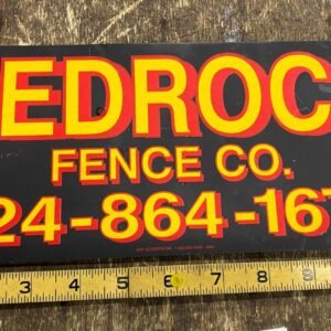 img0798.jpg Redrock Fence Co Tin Metal Sign 12x5 Man Cave Garage Farm Auto Shop Govt Securit