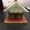 marx tinlitho girard whistling train station depot w/ two piece tunnel untested