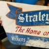 Vtg Sign Straleys Beagles Alum Sign 1940's Antique Advertising Collectible 3'x1'